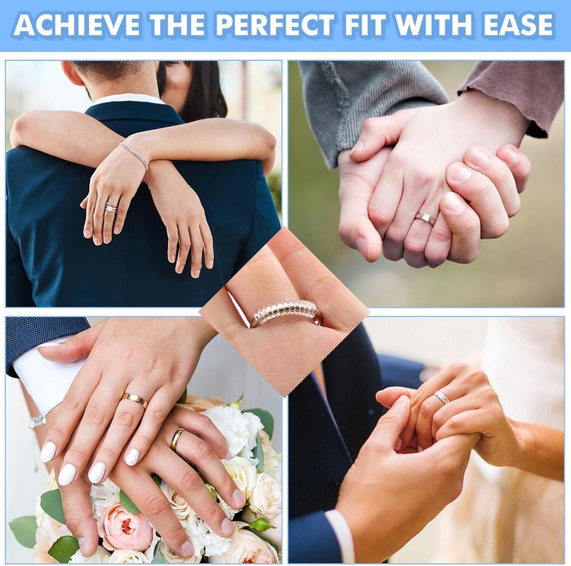 Anpro Ring Size Adjuster for Loose Rings, 4 Style for Different Band Widths Ring Sizer Adjuster Set, w/Polishing Cloth,Ring Size Measuring Tool - Image 5